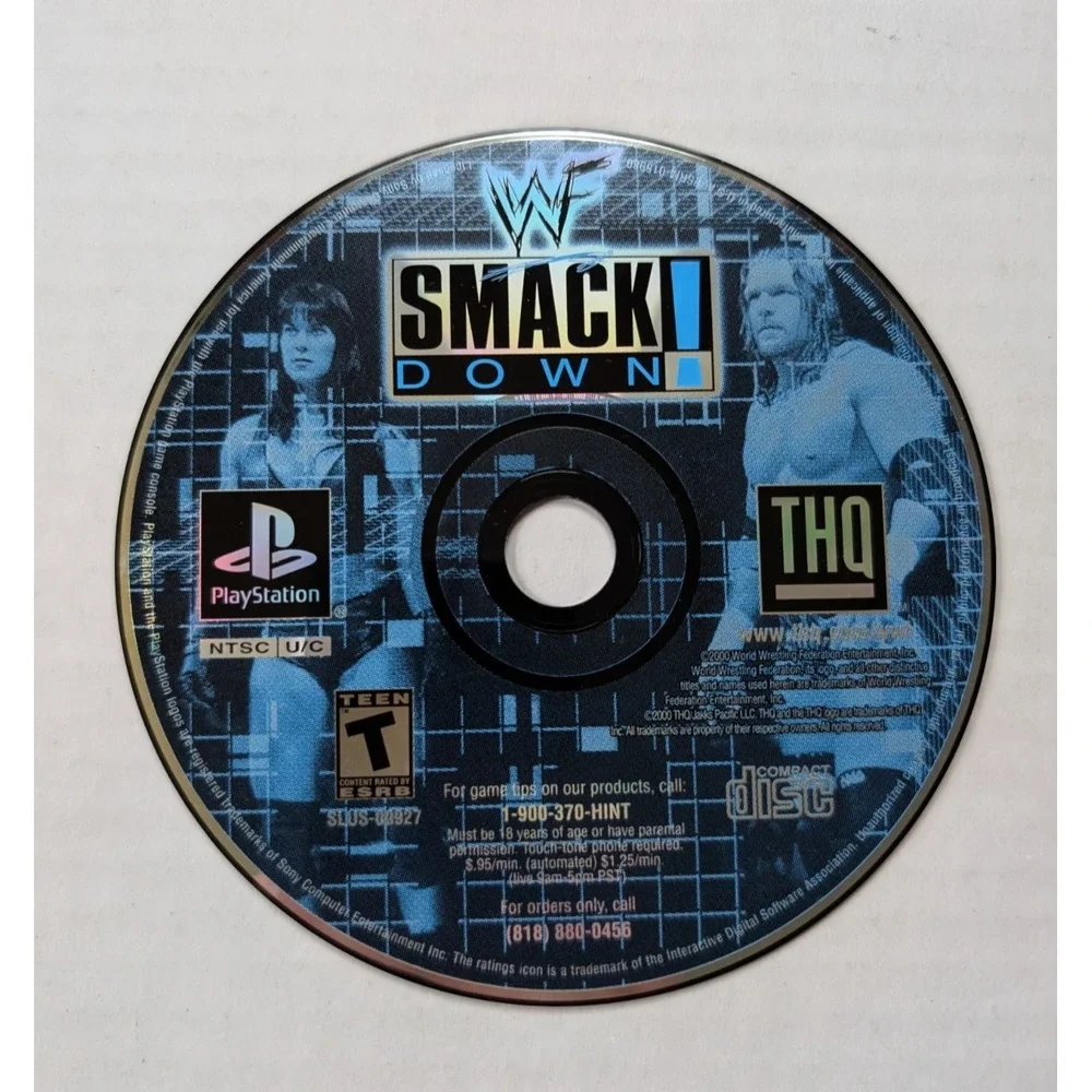 WWF SmackDown Complete Black Label Sony PlayStation 1 CIB 2000